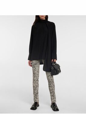 Proenza Schouler Zebra Jacquard Skinny Pants Size 0 Like New